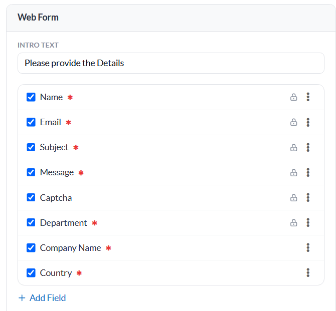Help Desk Software - Contact / Web Form