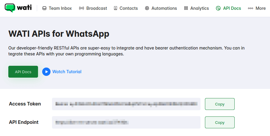 Integrate WhatsApp with Help Desk Ticketing System - WATI API Setup